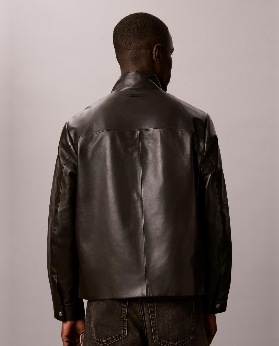 Imagen 2 de Cazadora Hombre de cuero - Calvin Klein - Negro Negro