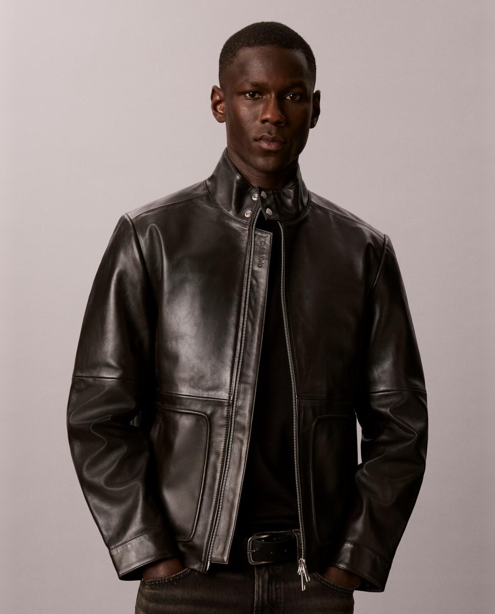 Imagen 4 de Cazadora Hombre de cuero - Calvin Klein - Negro Negro