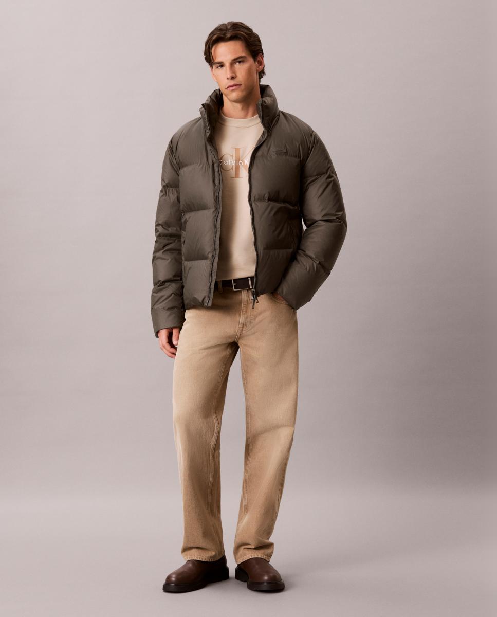 Sobretudo Puffer Cinzento-escuro-5