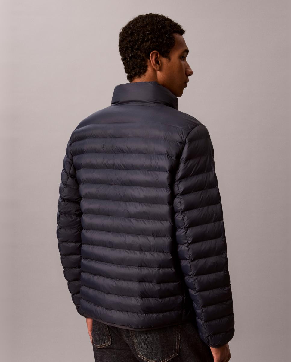 Casaco Puffer Acolchoado com Gola à Padre Azul-marinho-2