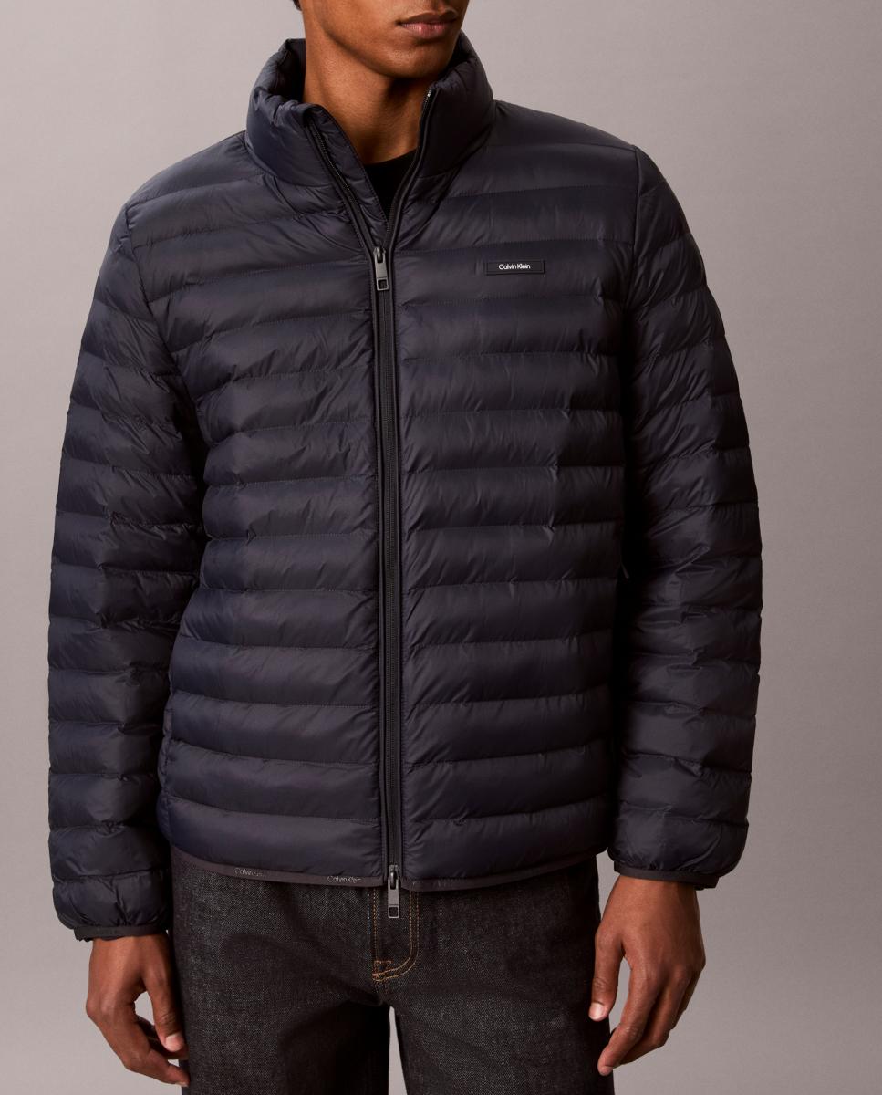 Casaco Puffer Acolchoado com Gola à Padre Azul-marinho-4