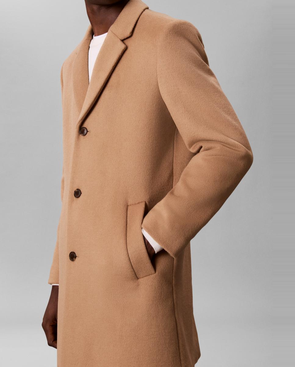 Abrigo largo de lana Hombre - Calvin Klein - Marrón Marrón-4