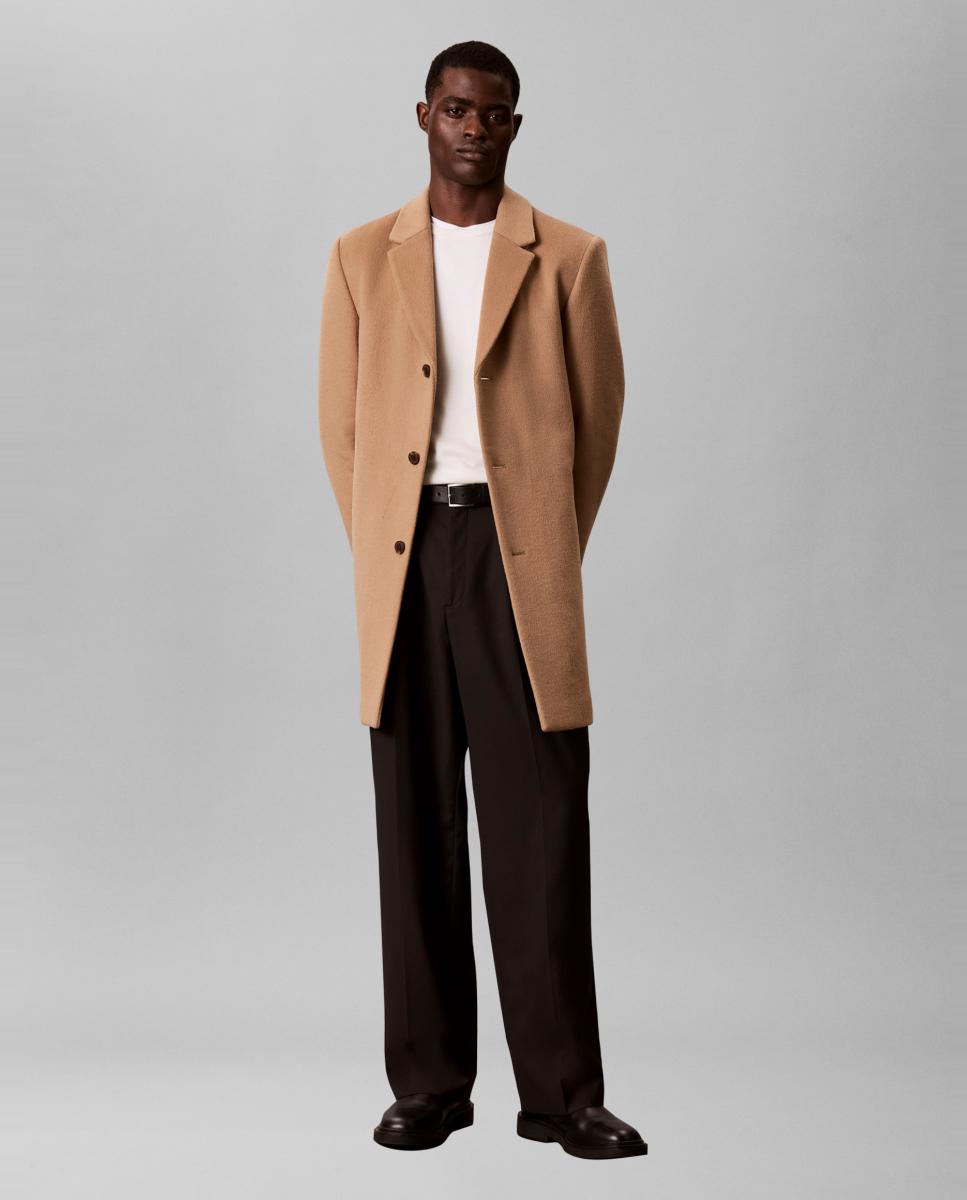 Abrigo largo de lana Hombre - Calvin Klein - Marrón Marrón-7