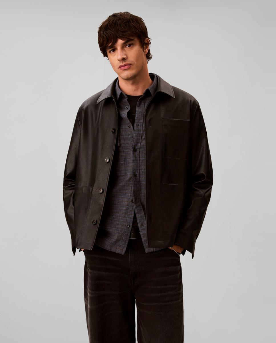 Imagen 1 de Cazadora Hombre de piel sintética - Calvin Klein - Negro Negro