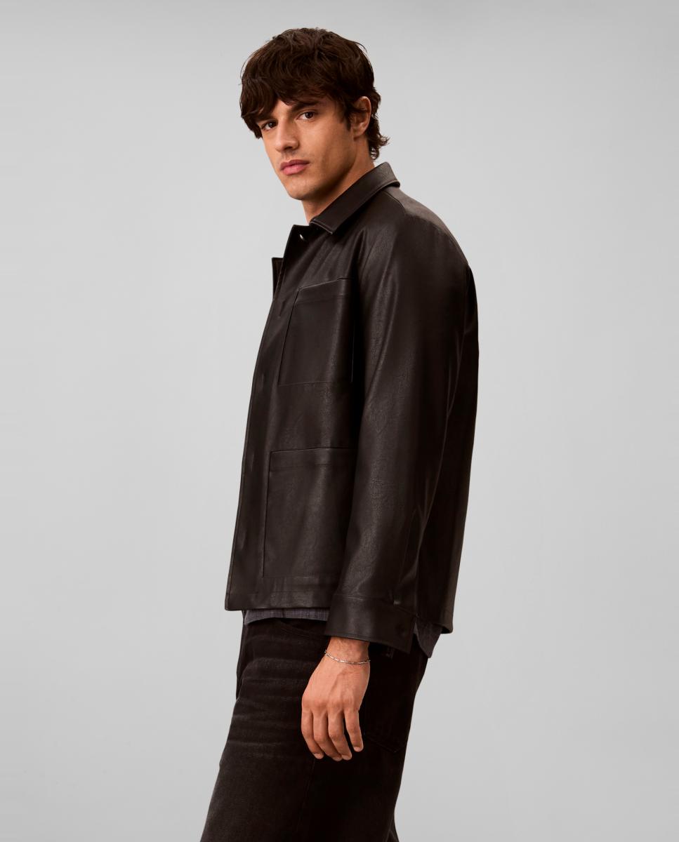 Imagen 4 de Cazadora Hombre de piel sintética - Calvin Klein - Negro Negro