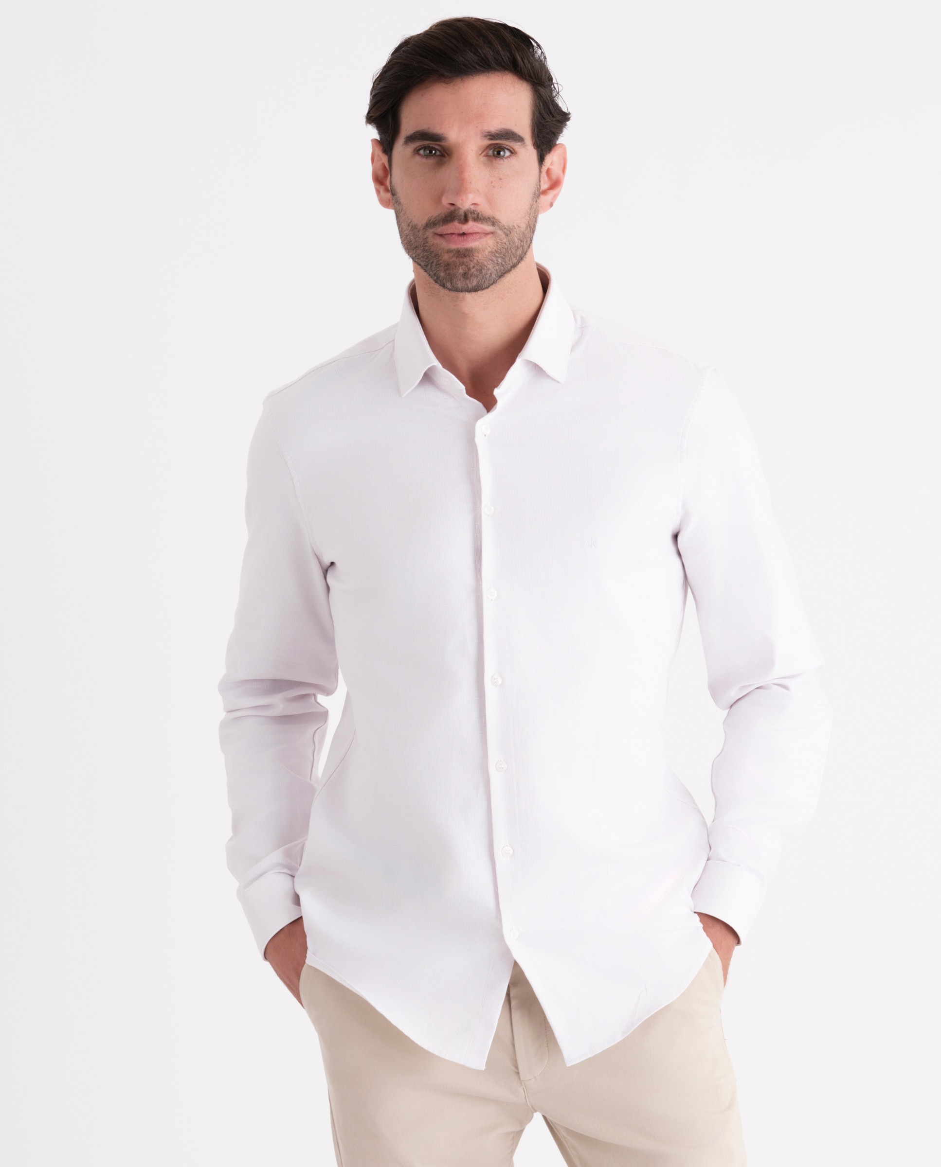 Camisa Formal com Estrutura Lilás-1