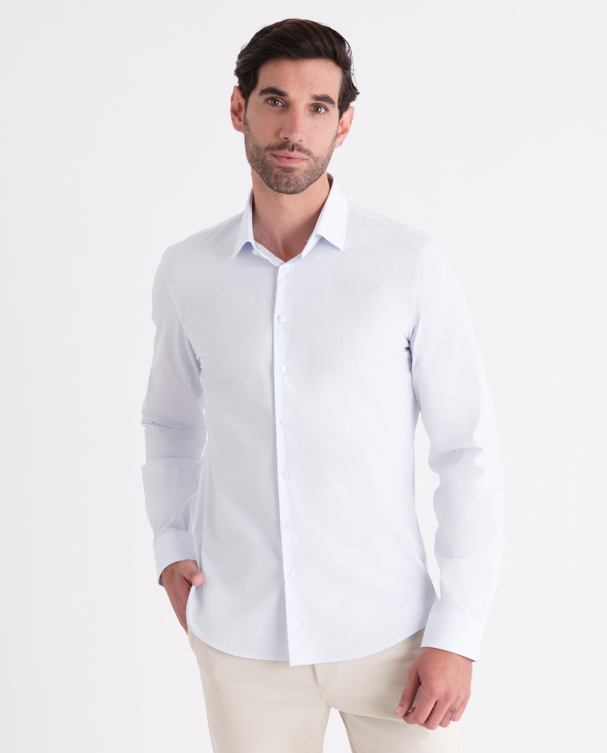 Camisa Formal com Dobby Azul-claro-1