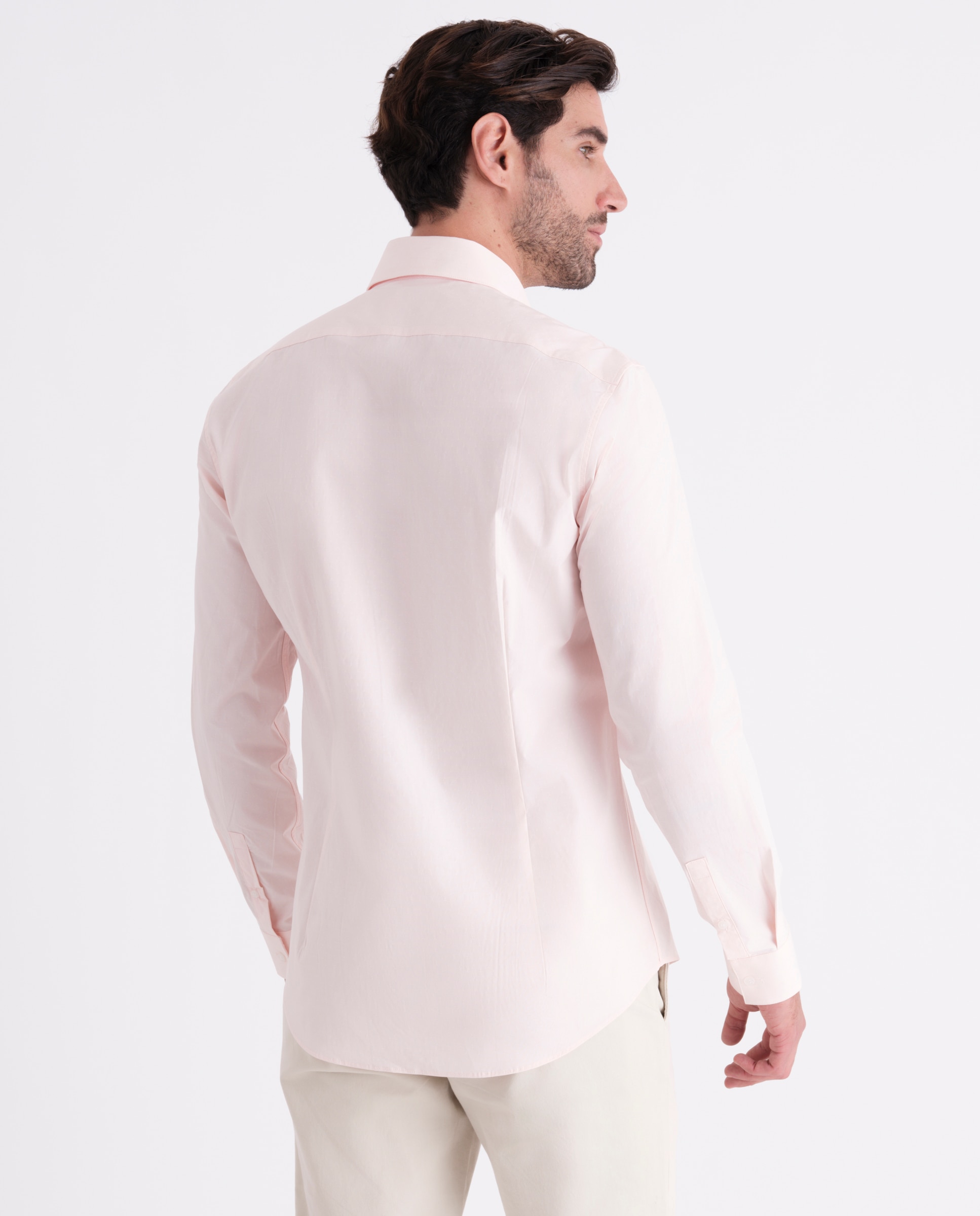 Camisa Formal com Dobby Rosa-2