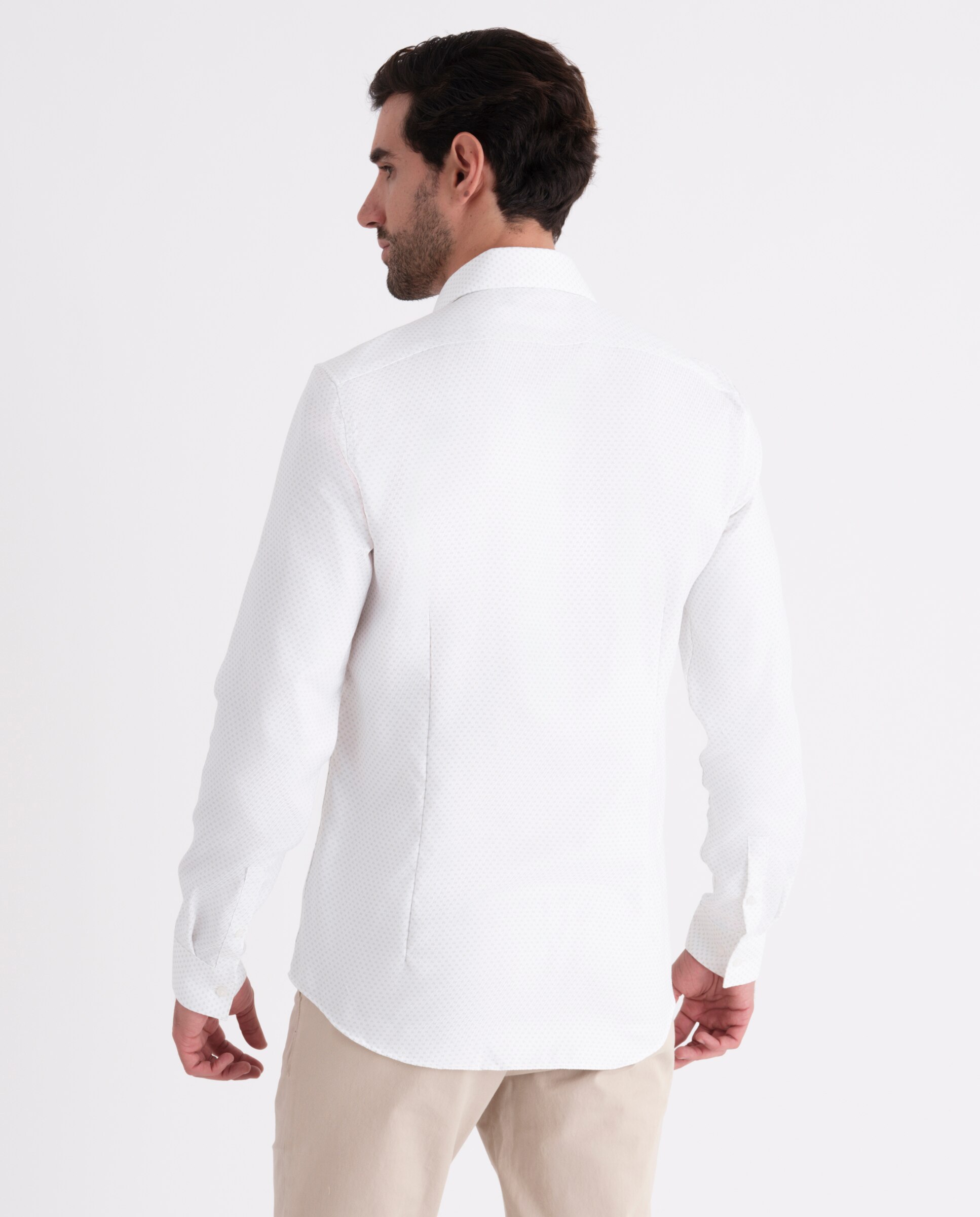 Camisa Formal Fácil de Engomar Branco-2