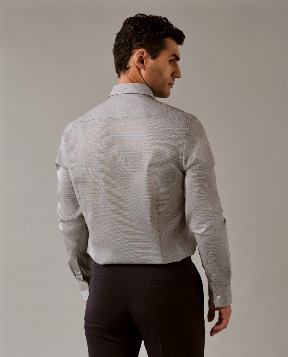 Camisa de Algodão Elástico Preto-2
