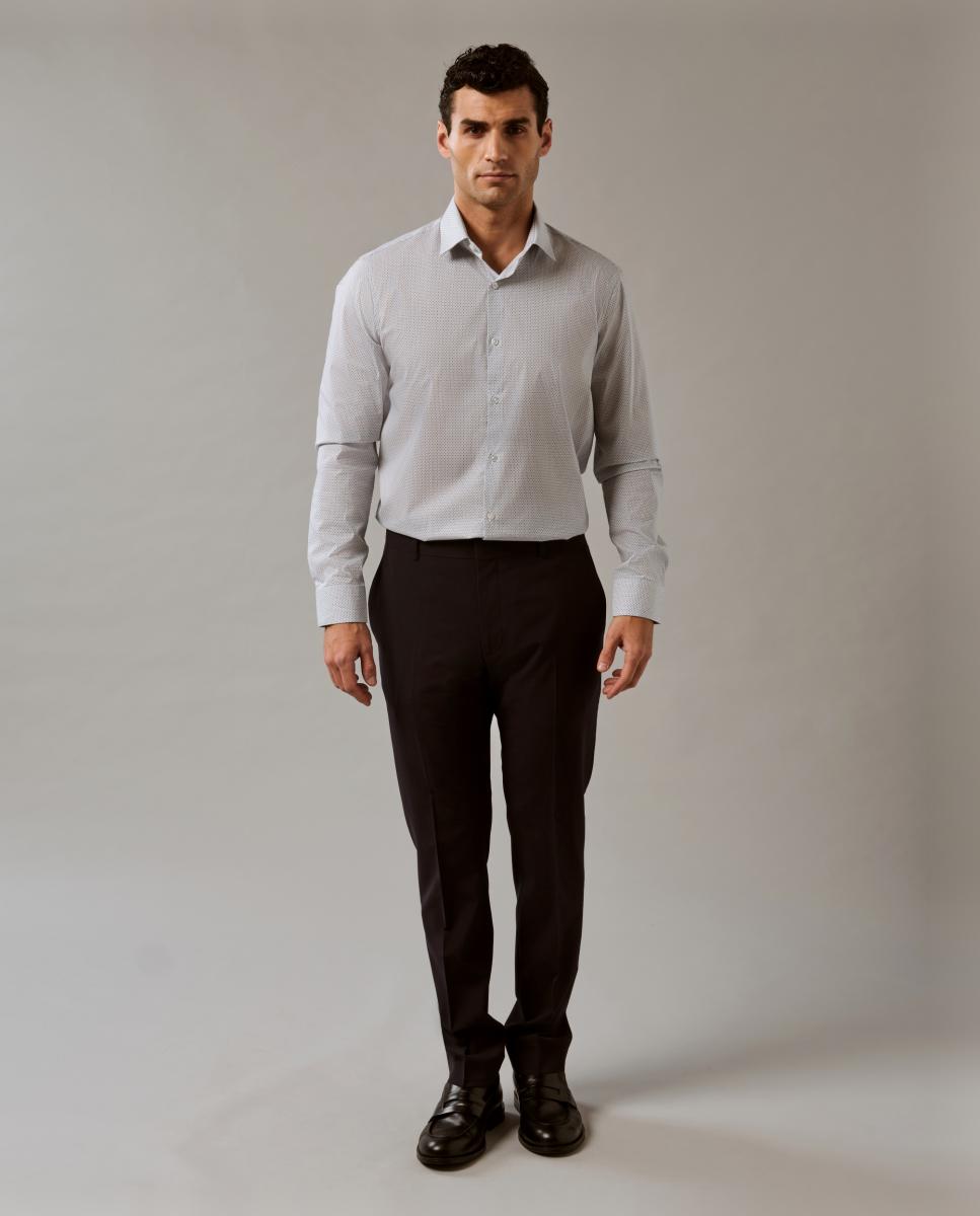 Camisa de Popelina Estampada Azul-claro-8