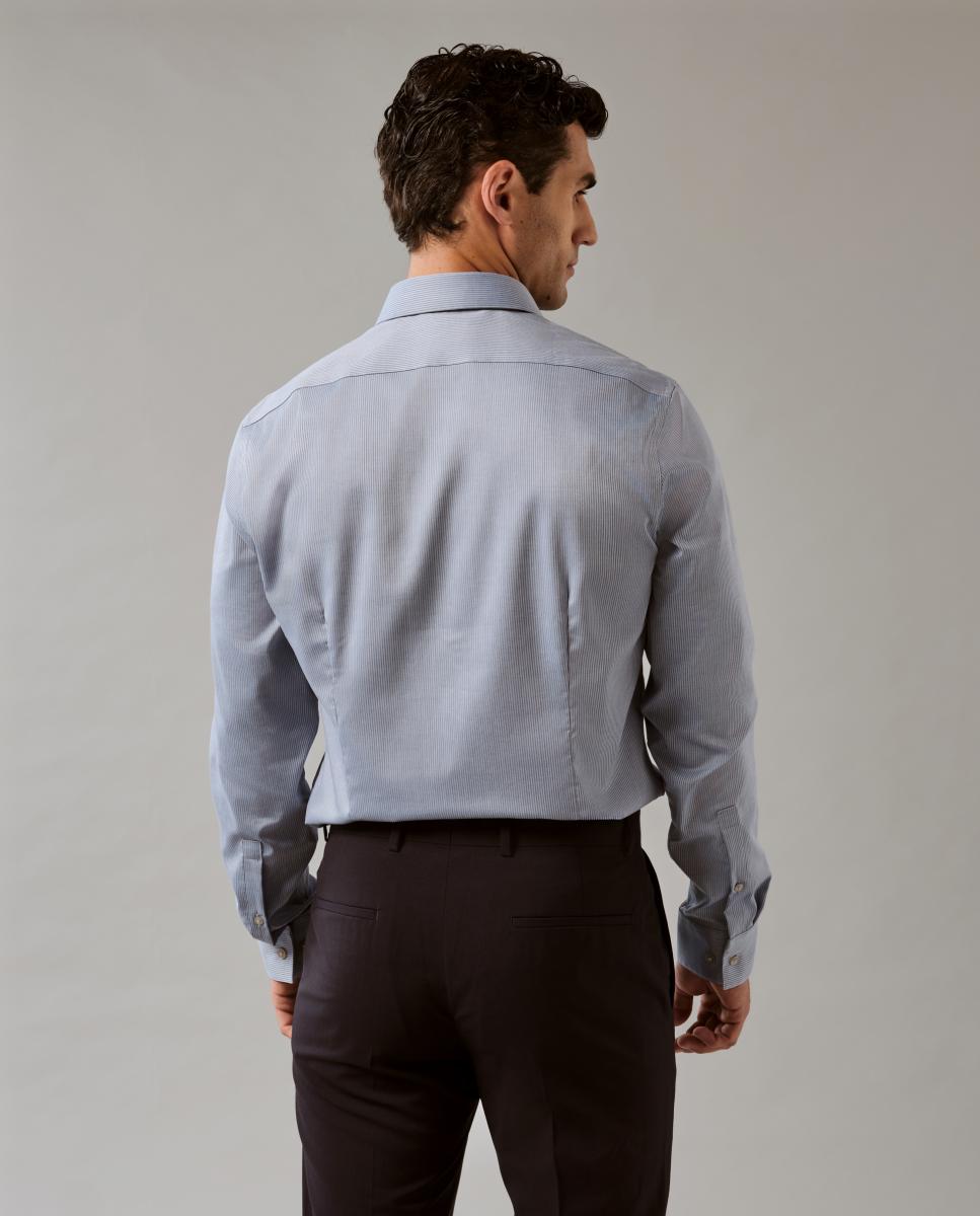 Camisa Non Iron Estampada Azul-2