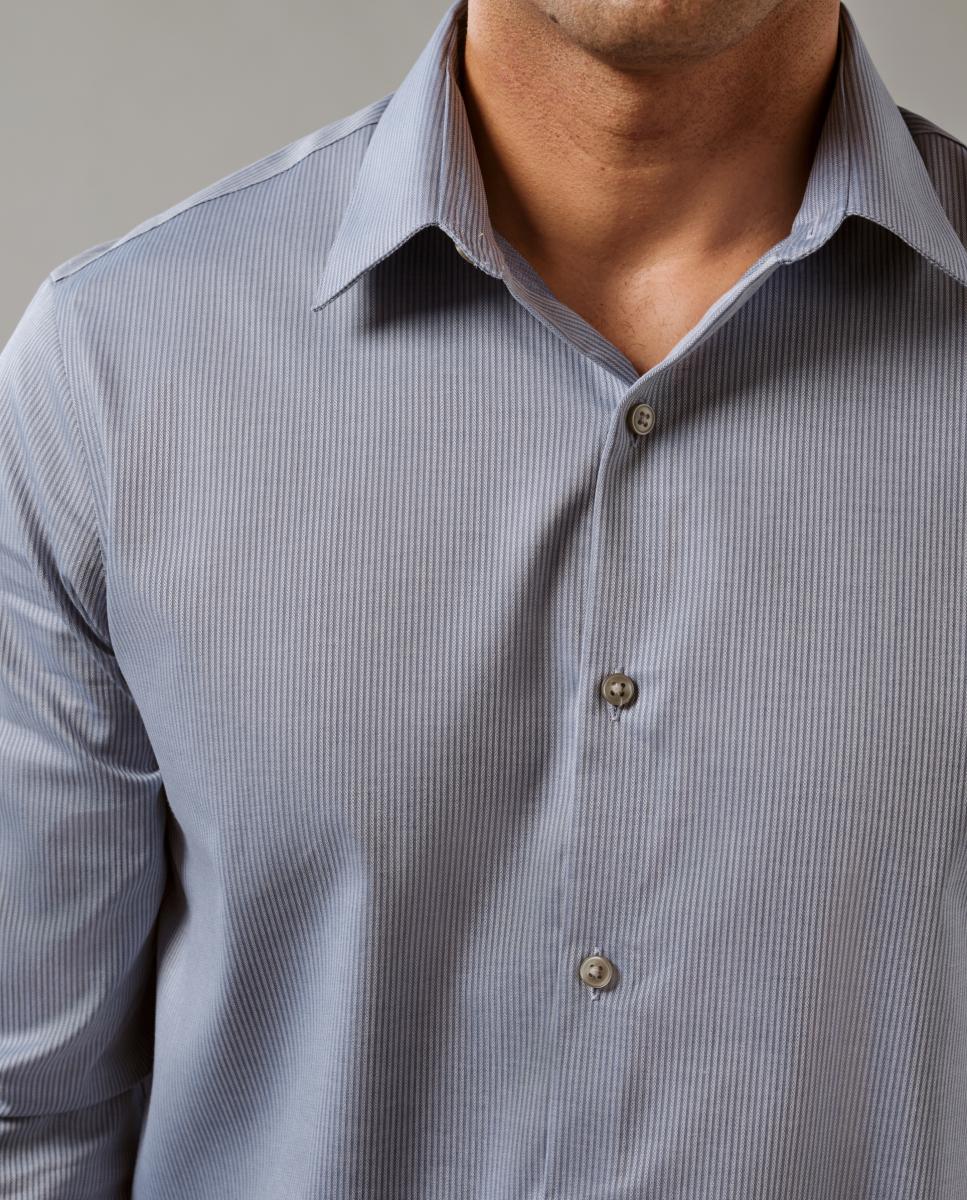 Camisa Non Iron Estampada Azul-6
