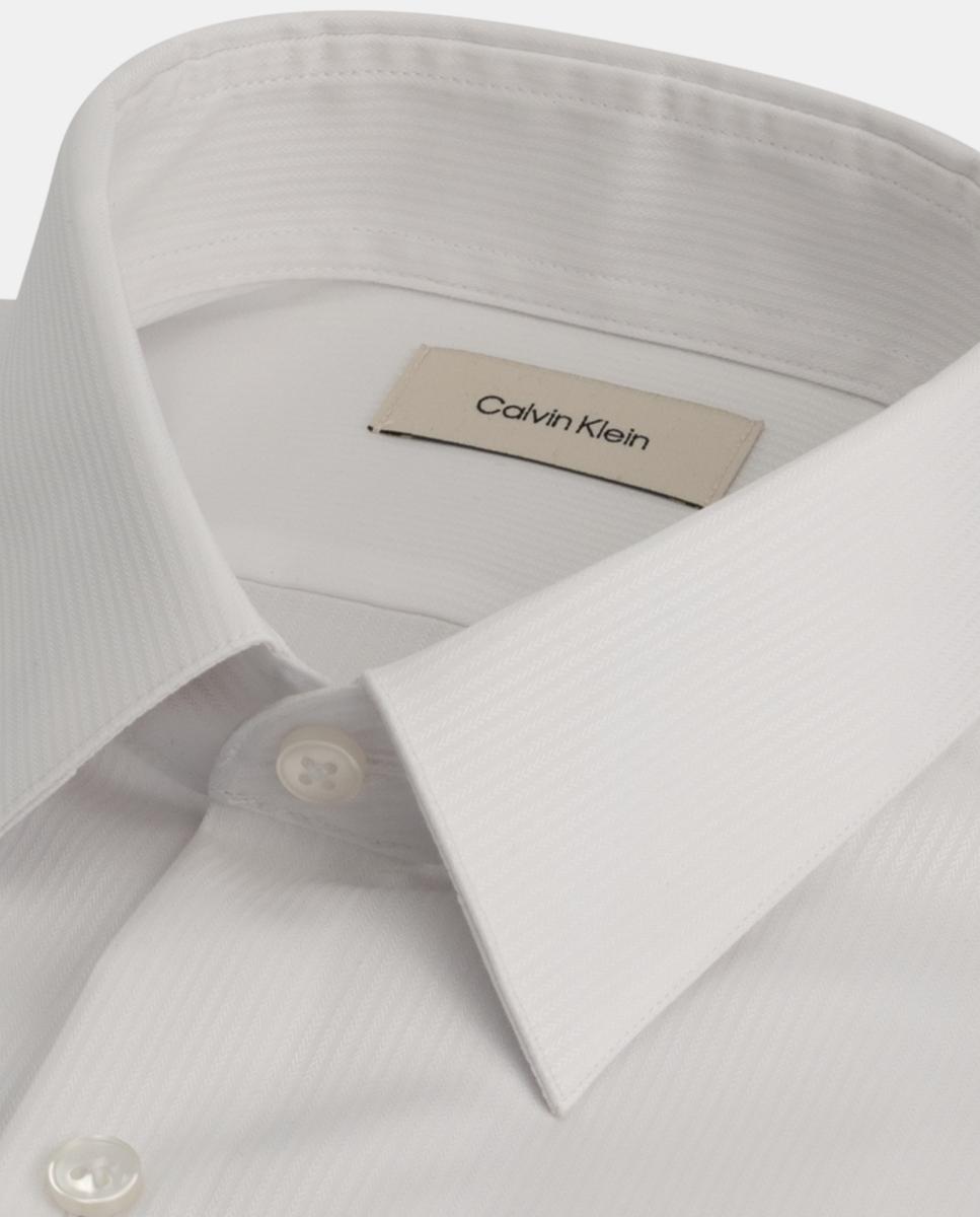 Camisa Non Iron Estampada Branco-3