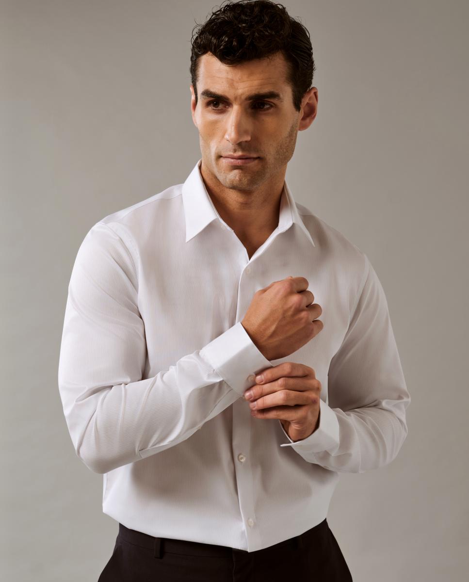 Camisa Non Iron Estampada Branco-4