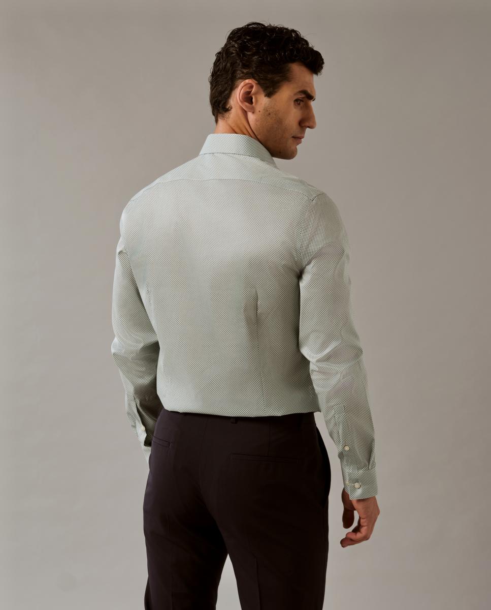 Camisa com Gola Elástica Justa Verde-claro-2