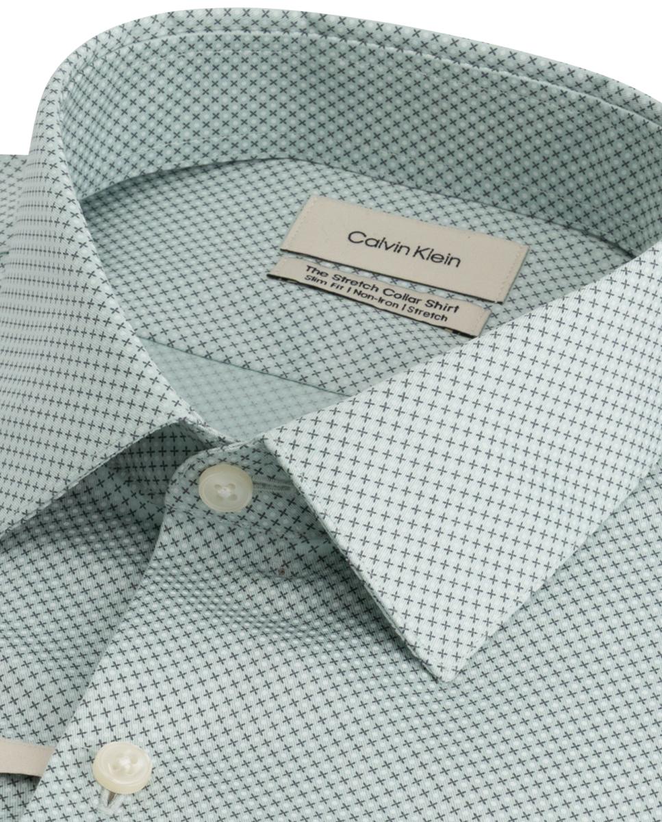 Camisa com Gola Elástica Justa Verde-claro-7