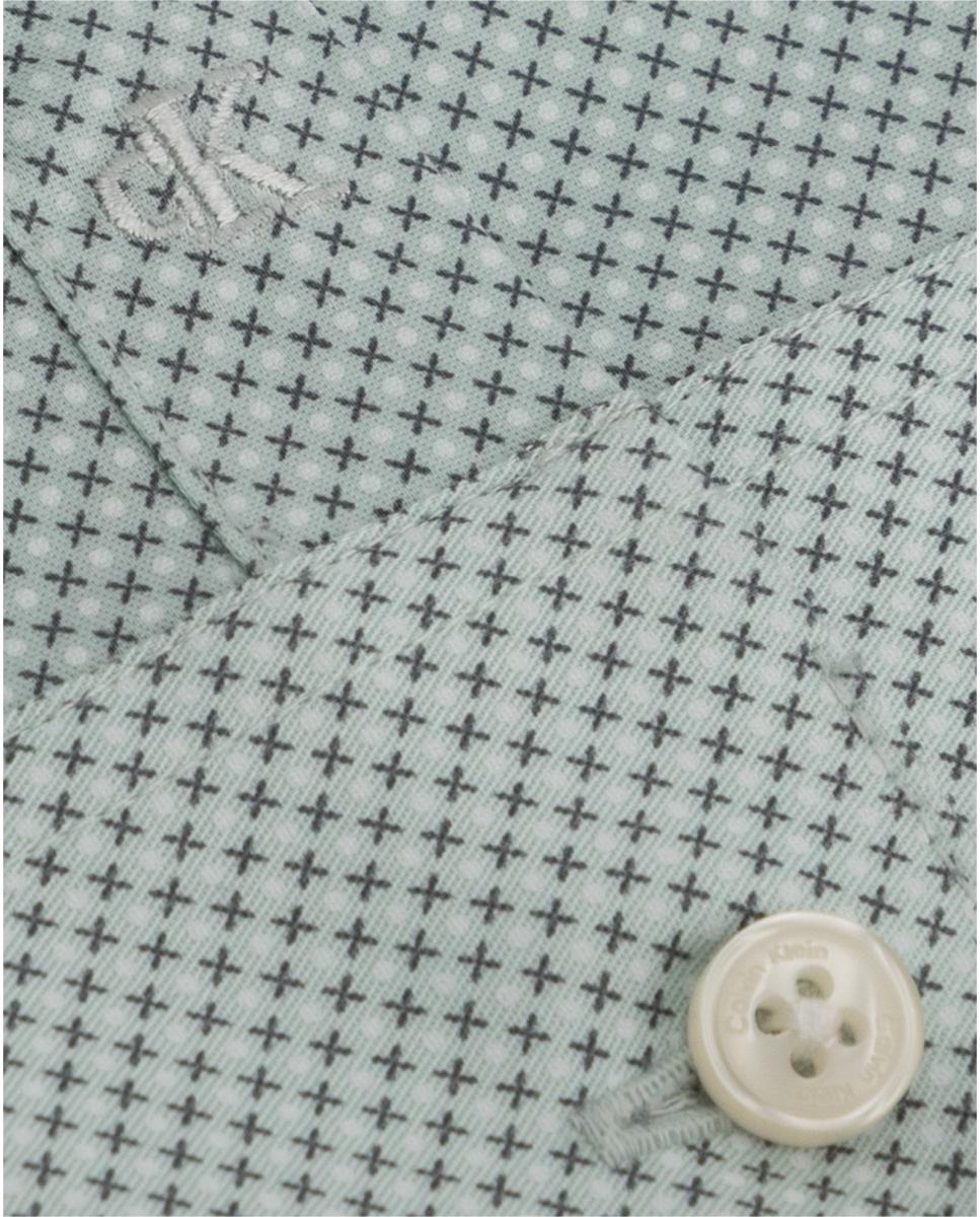 Camisa com Gola Elástica Justa Verde-claro-8
