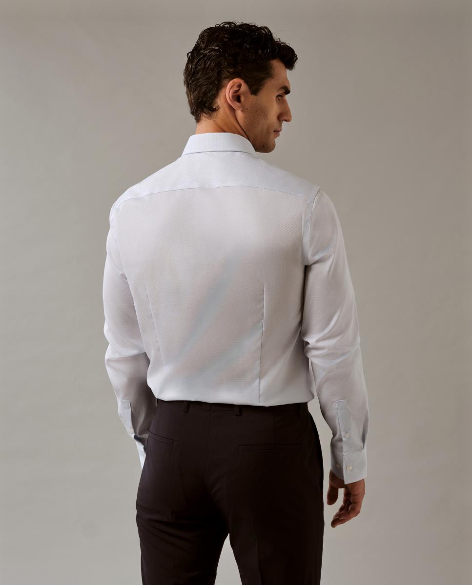 Camisa Supima Elástica de Algodão Refinado Azul-claro-2