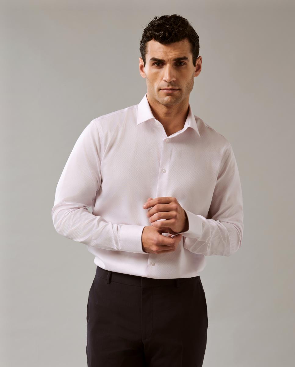 Camisa Supima Elástica de Algodão Refinado Rosa-4