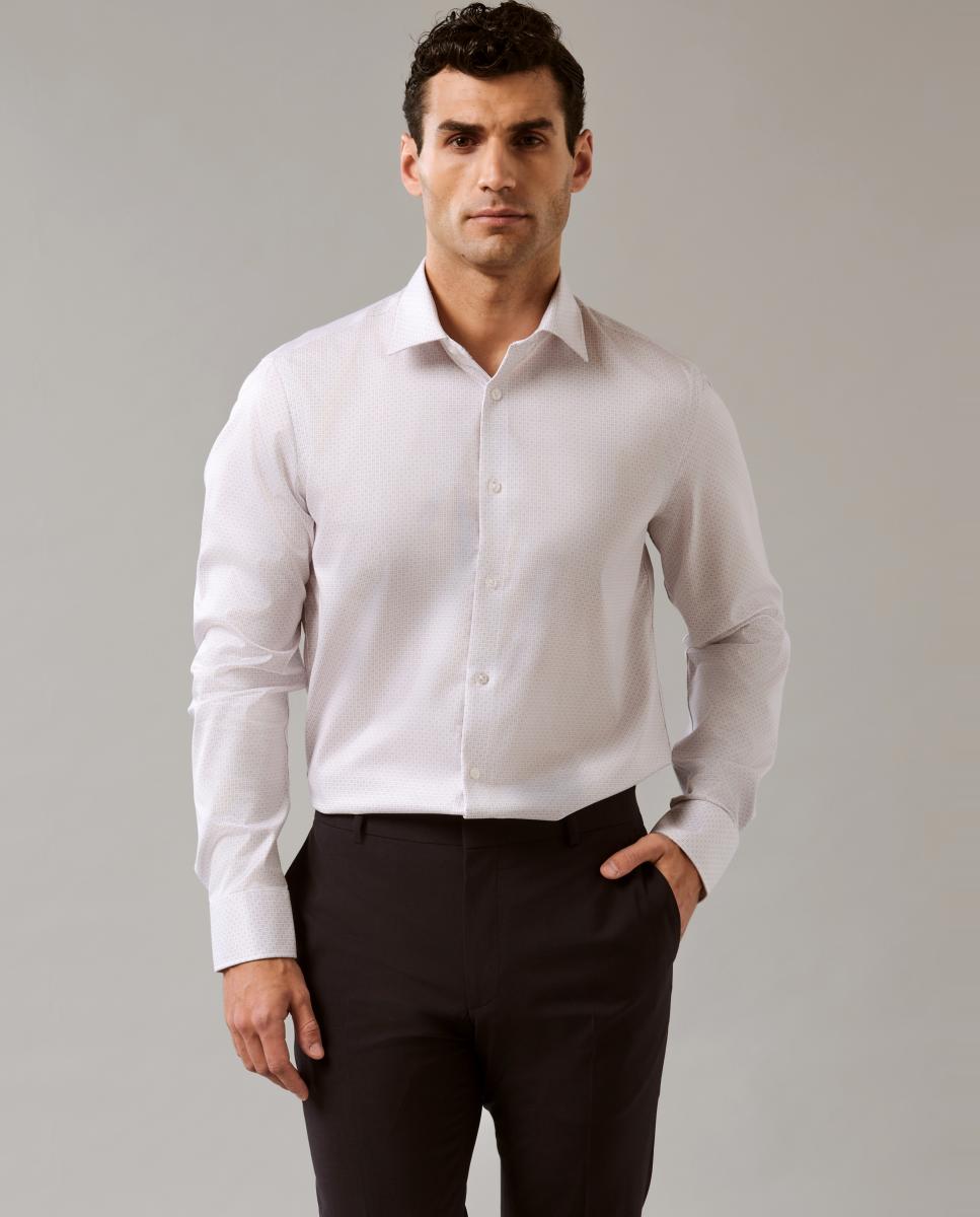 Camisa Supima Refinada Slim Fit Rosa-1