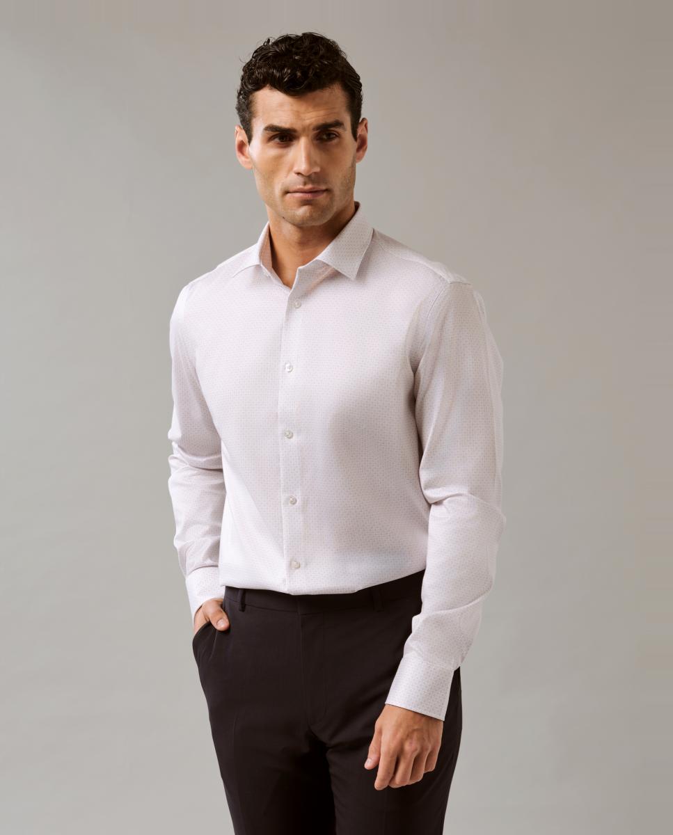 Camisa Supima Refinada Slim Fit Rosa-3