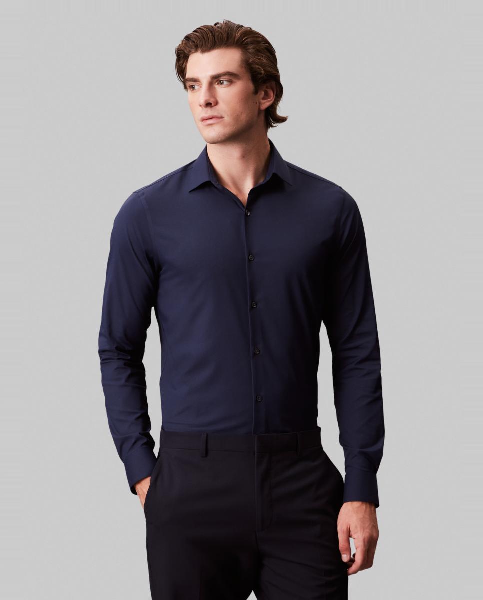 Imagen 1 de Camisa de vestir Hombre slim active performance Azul marino