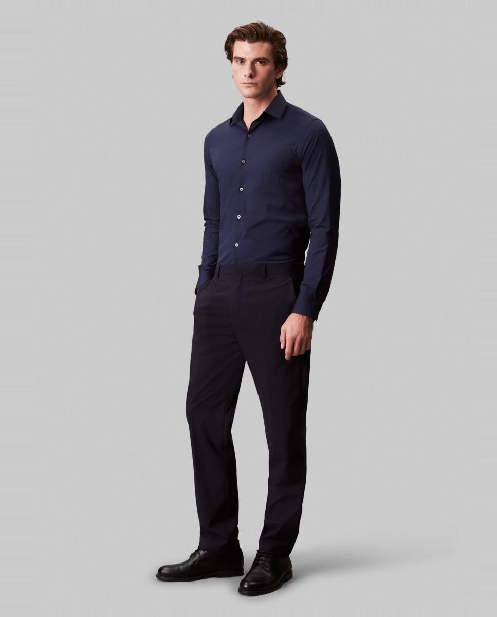 Imagen 7 de Camisa de vestir Hombre slim active performance - Calvin Klein - Azul marino Azul marino