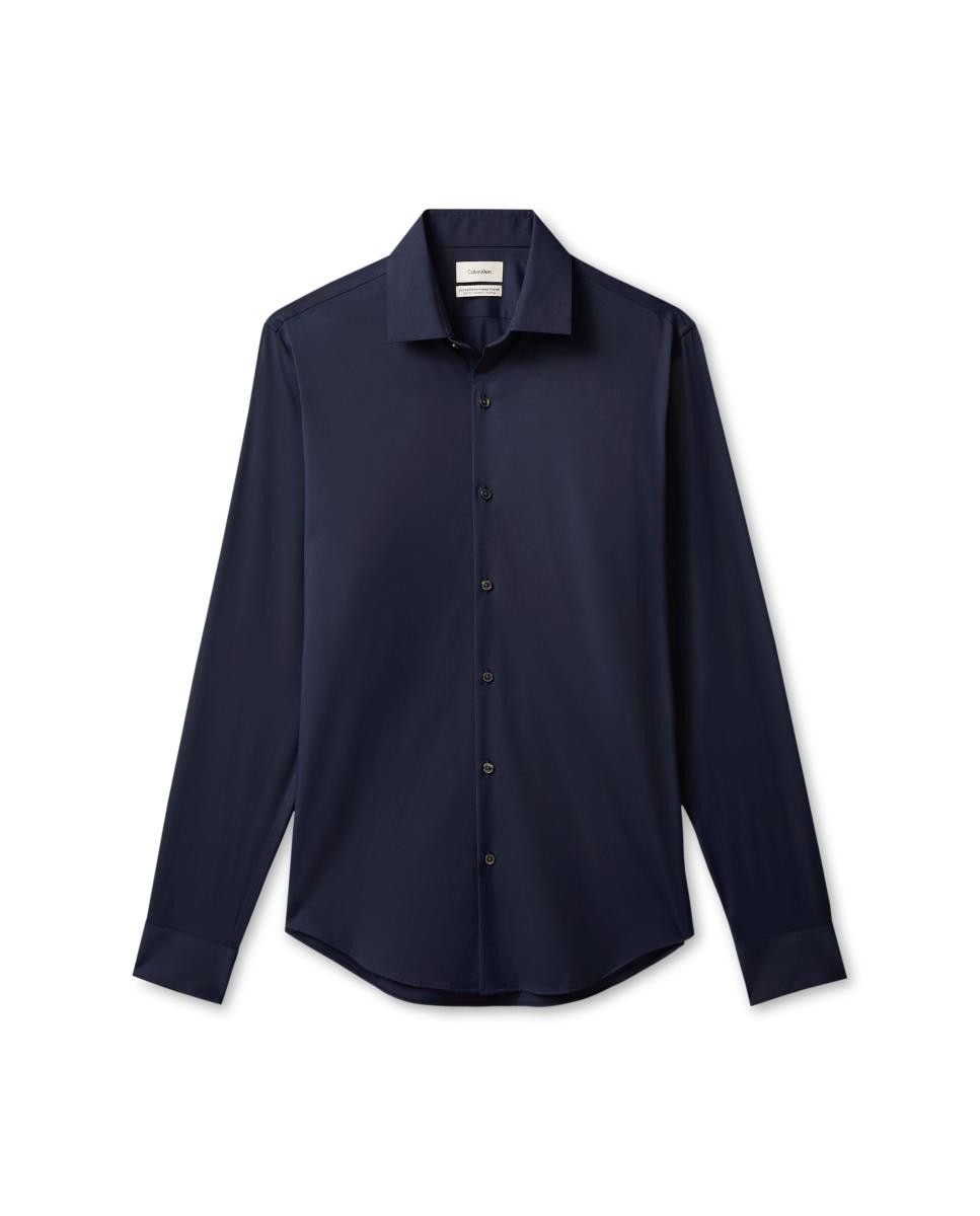 Imagen 6 de Camisa de vestir Hombre slim active performance - Calvin Klein - Azul marino Azul marino