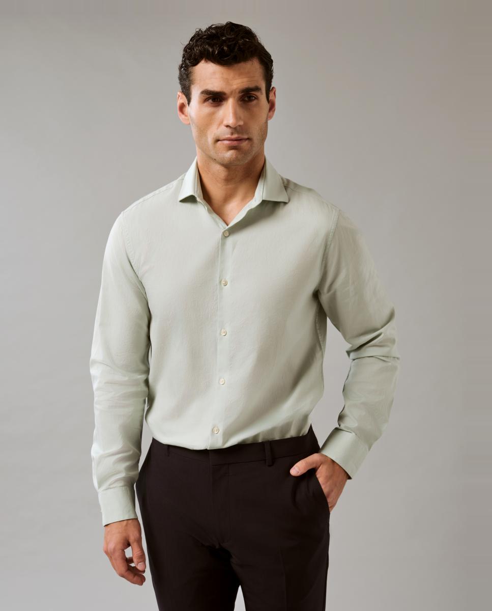 Imagem 0 de Camisa Elástica Justa com Lavagem Suave