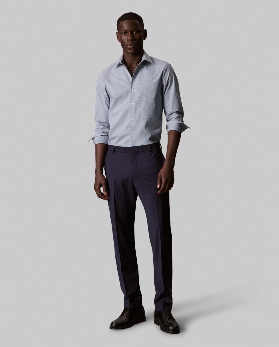 Calvin Klein - Camisa de vestir Hombre de tejido técnico slim lisa.