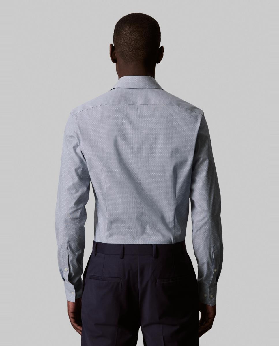 Camisa Clássica em Tecido Técnico Slim Lisa Azul-claro-2