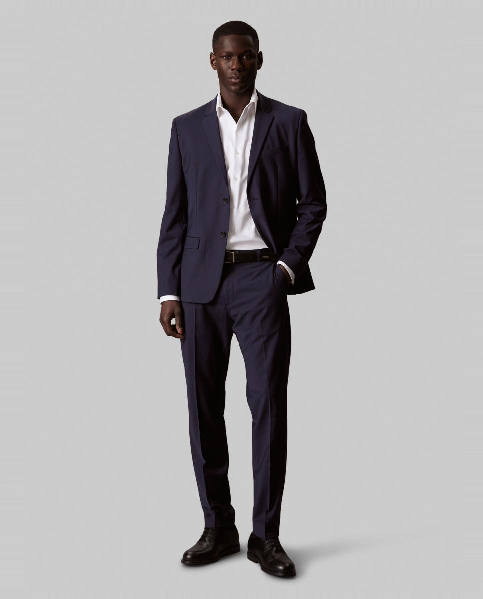 Camisa Clássica Slim Lisa com Colarinho com Estrutura Branco-6