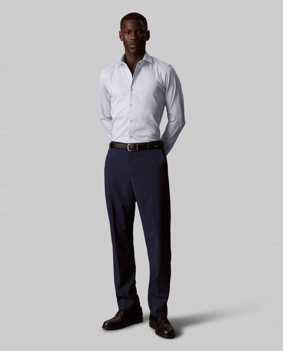Calvin Klein - Camisa de vestir Hombre slim con cuello estructurado lisa.