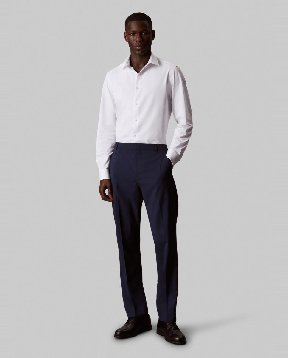 Calvin Klein - Camisa de vestir Hombre slim punto refinado lisa.