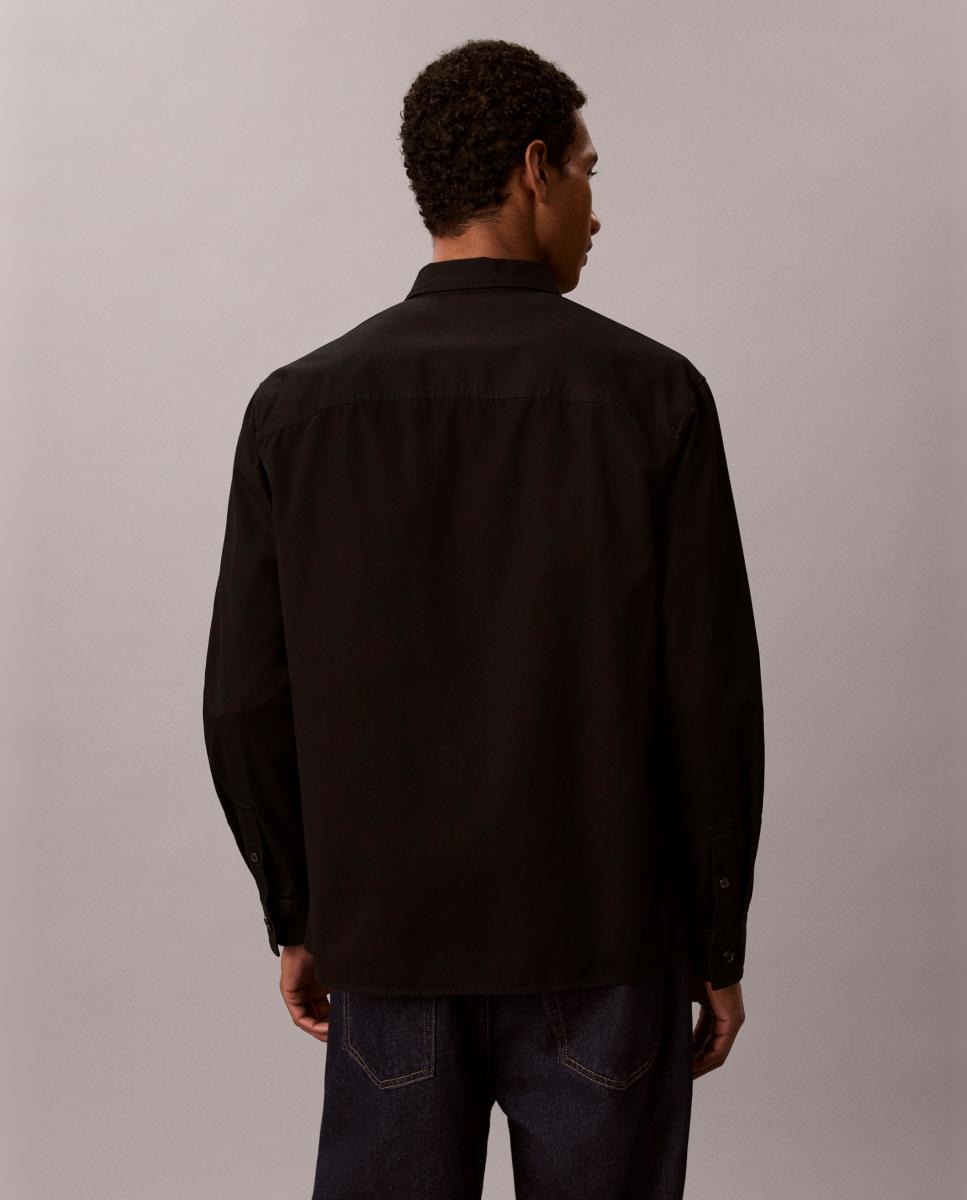 Sobrecamisa de Sarja com Lavagem Preto-2