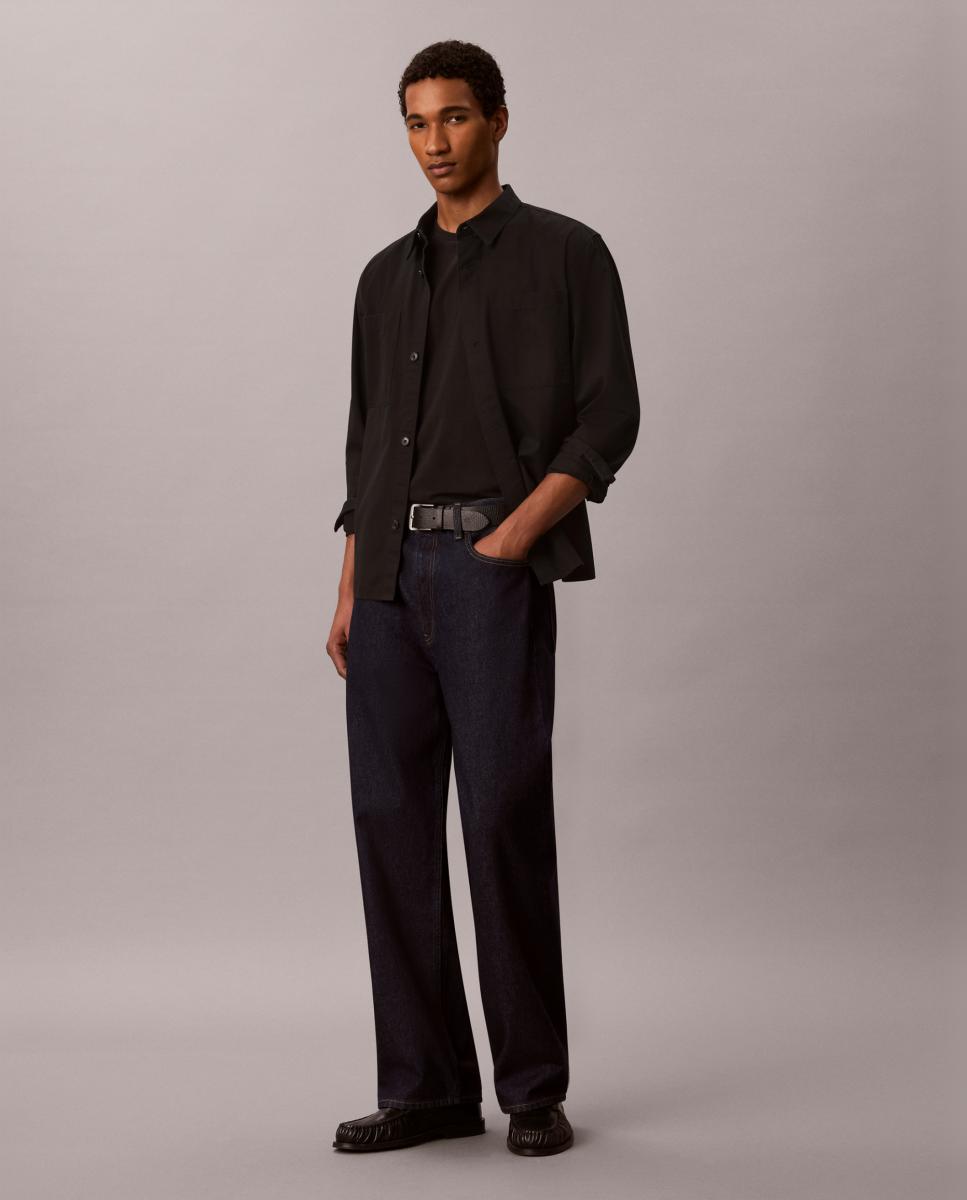 Sobrecamisa de Sarja com Lavagem Preto-9