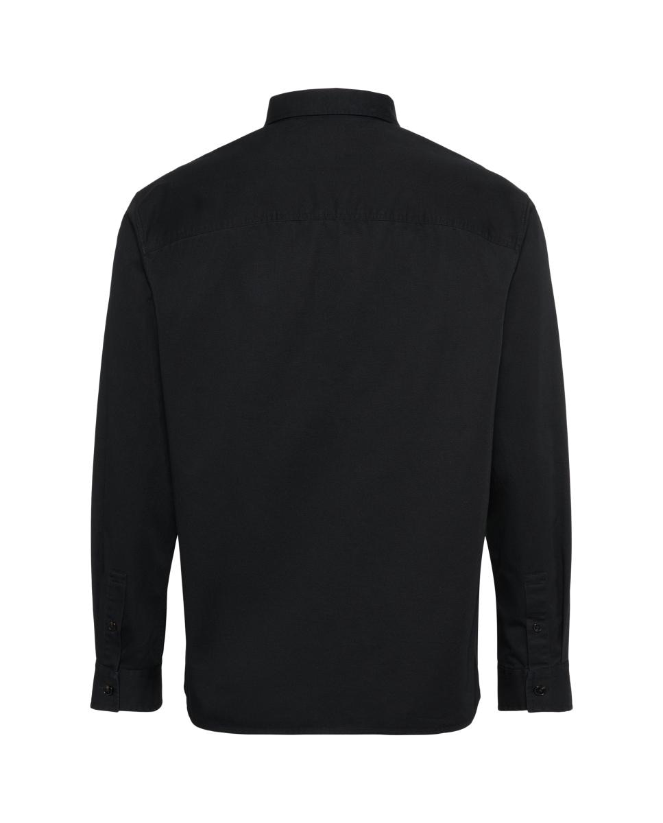 Sobrecamisa de Sarja com Lavagem Preto-7