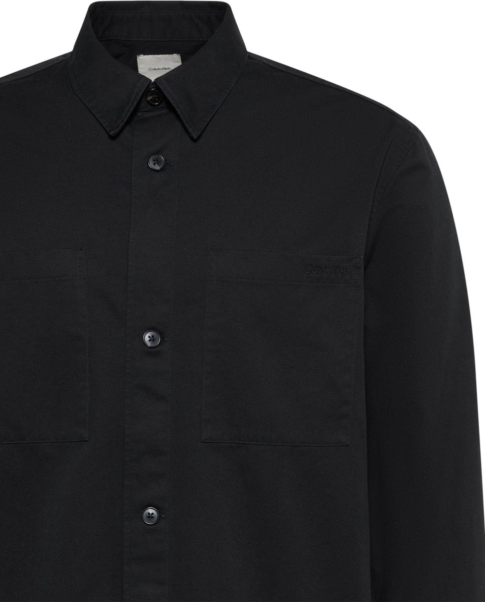Sobrecamisa de Sarja com Lavagem Preto-8