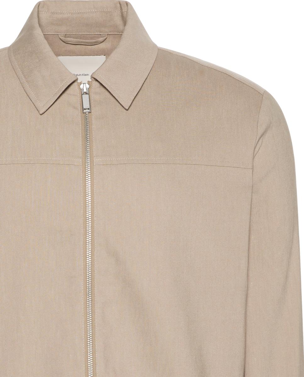 Sobrecamisa de Linho e Lyocell Bege-8