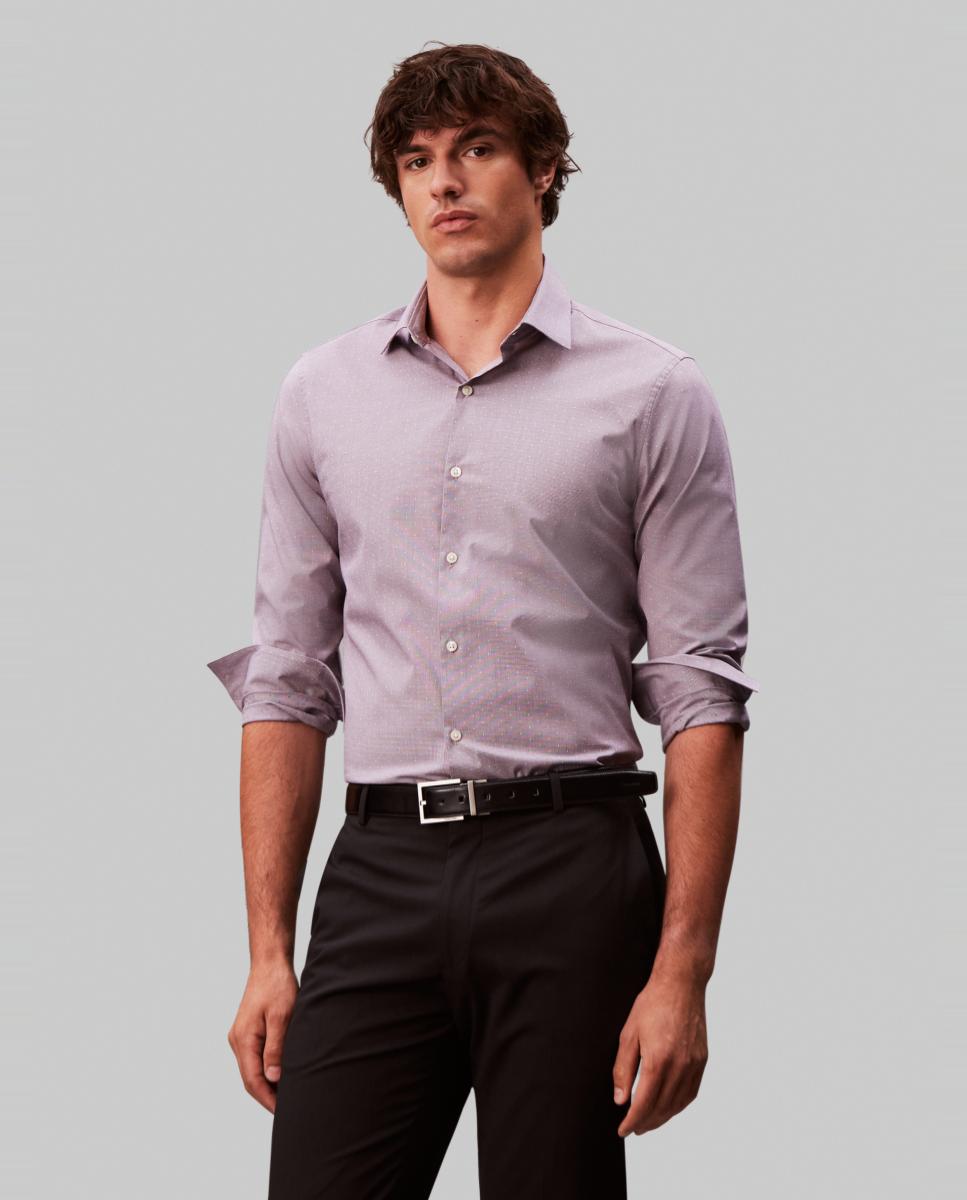 Imagem 0 de Camisa Clássica Slim de Popelina Lisa