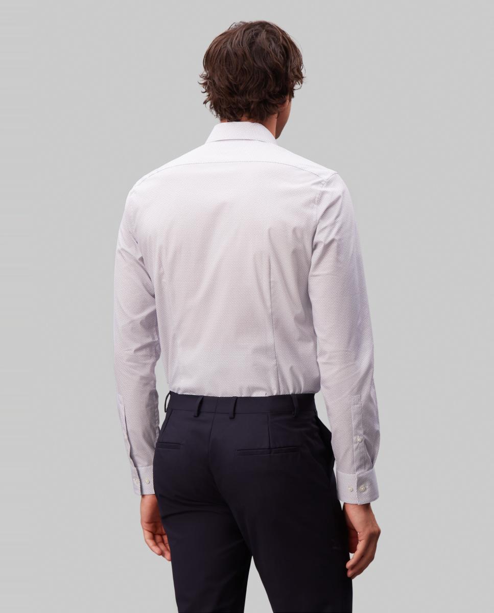 Camisa Clássica Slim de Popelina Lisa Azul-claro-2