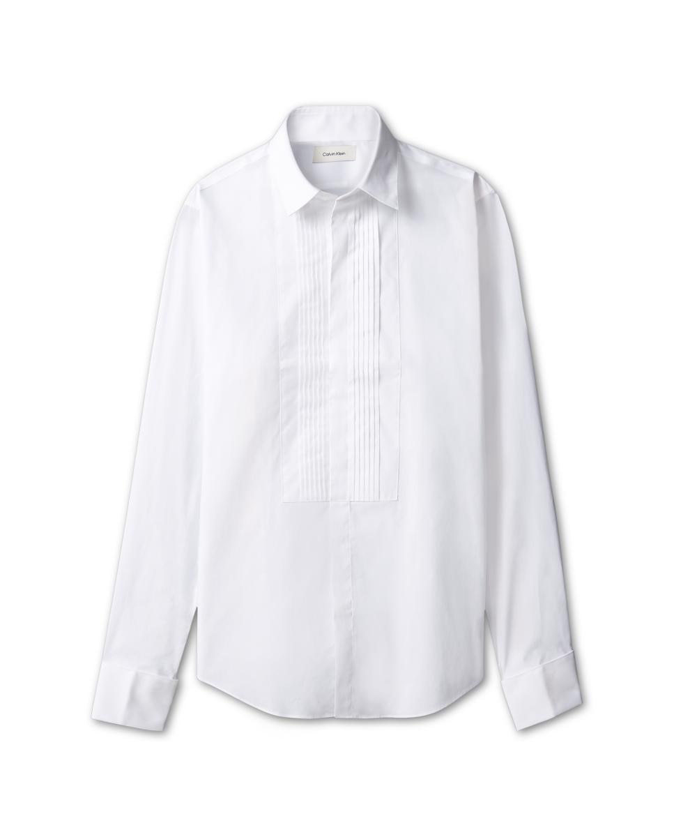 Camisa Clássica Slim de Popelina Lisa Branco-6