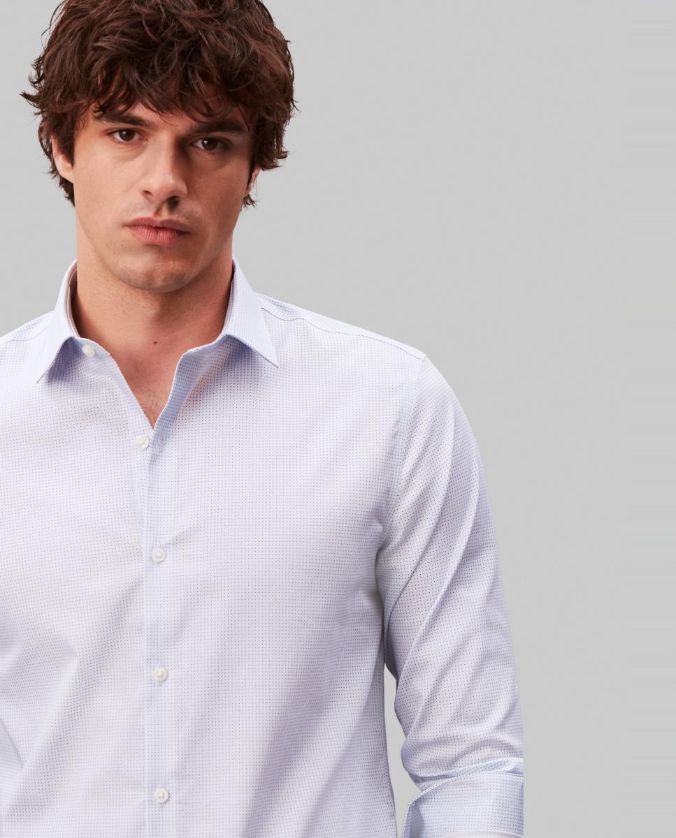 Camisa de vestir Hombre slim popelín lisa - Calvin Klein - Azul claro Azul claro-3