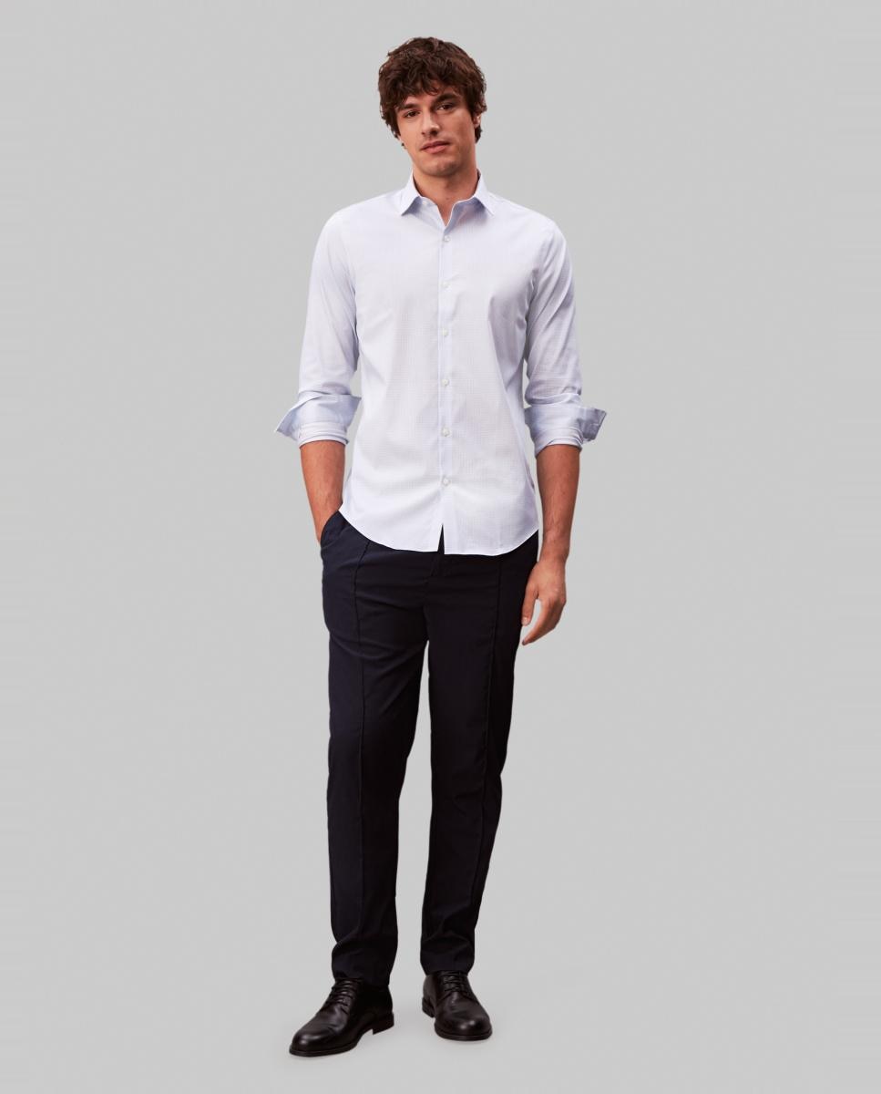 Camisa de vestir Hombre slim popelín lisa - Calvin Klein - Azul claro Azul claro-7