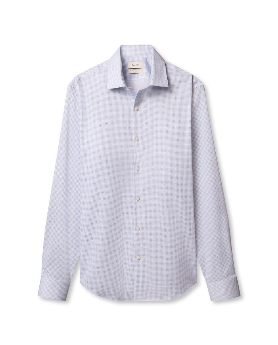 Camisa de vestir Hombre slim popelín lisa - Calvin Klein - Azul claro Azul claro-6