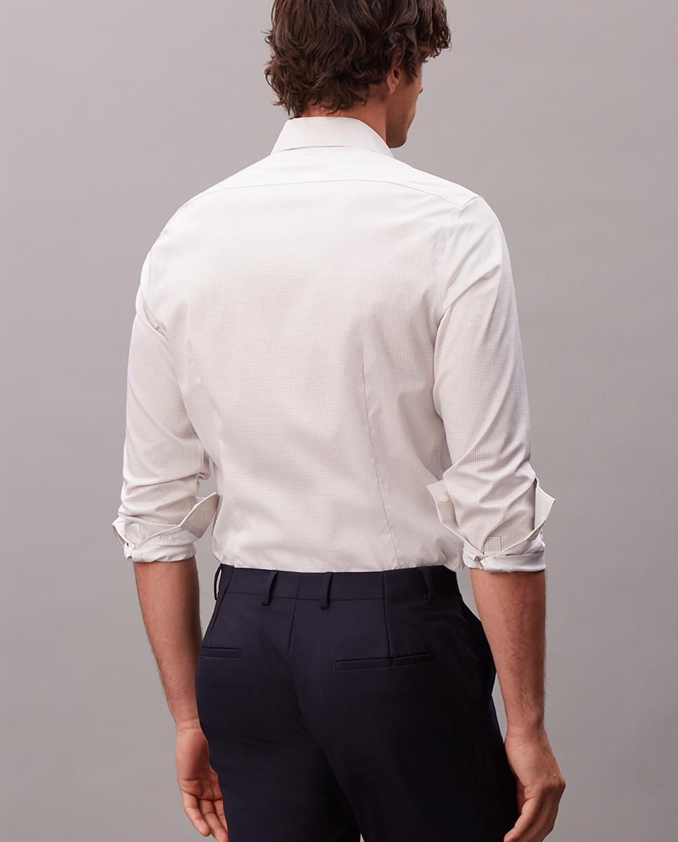 Camisa Clássica Slim de Popelina Lisa Lilás-2