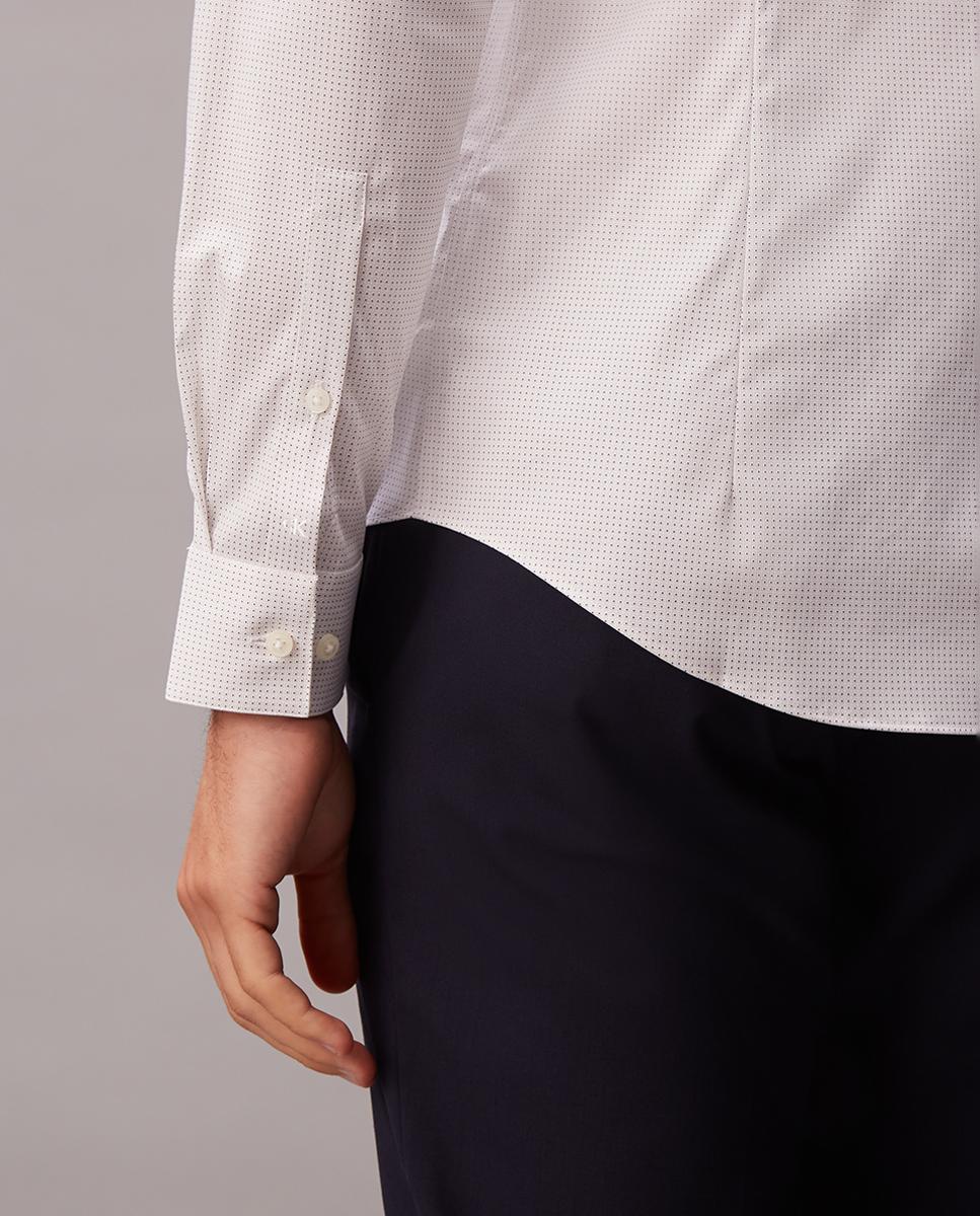 Camisa Clássica Slim de Popelina Lisa Lilás-3