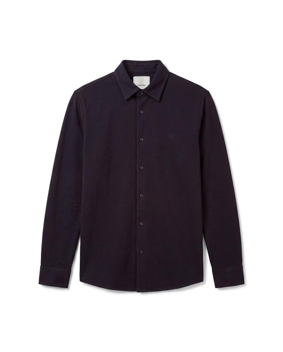 Imagen 5 de Camisa casual Hombre entallada de piqué - Calvin Klein - Azul marino Azul marino