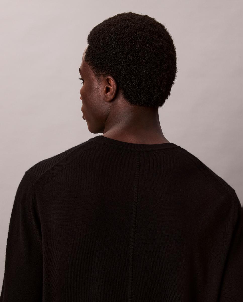 Camisola de Malha com Logótipo Bordado Preto-4